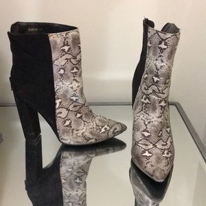 Snakeskin Booties